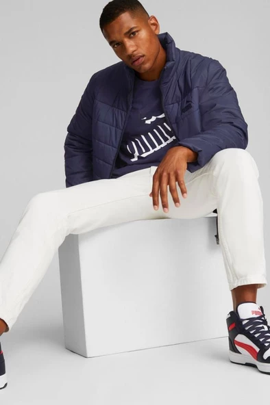 Puma 84934906 Ess Padded Jacket Erkek Günlük Mont Lacivert - 3