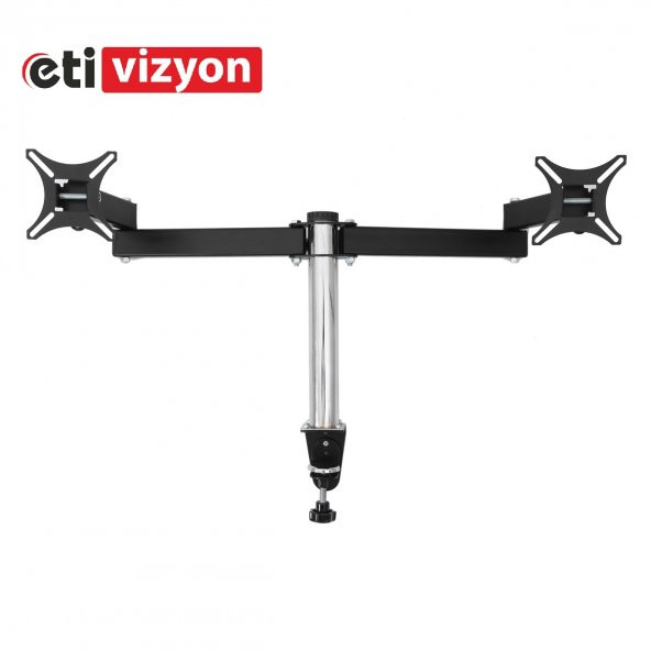 Etivizyon DM-02 Masa Üstü Monitör Askı Aparatı iki kollu 17"-24"