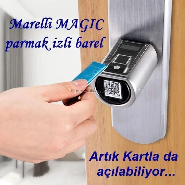 Marelli magic parmak izli ve cep telefonuyla açılan kilit kapı göbeği, bareli, silindiri - 2