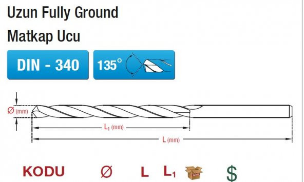 MAIER UZUN FULLY GROUND MATKAP UCU 12mm - 2