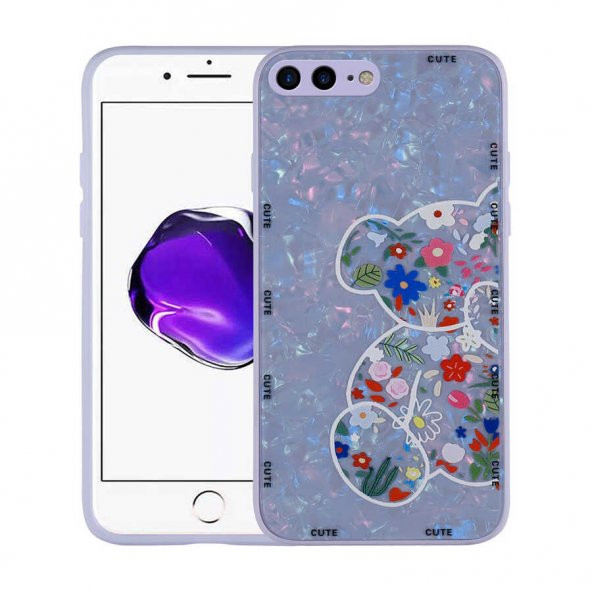 Apple iPhone 7 Plus Kılıf Desenli Sert Silikon Zore Mumila Kapak - 3