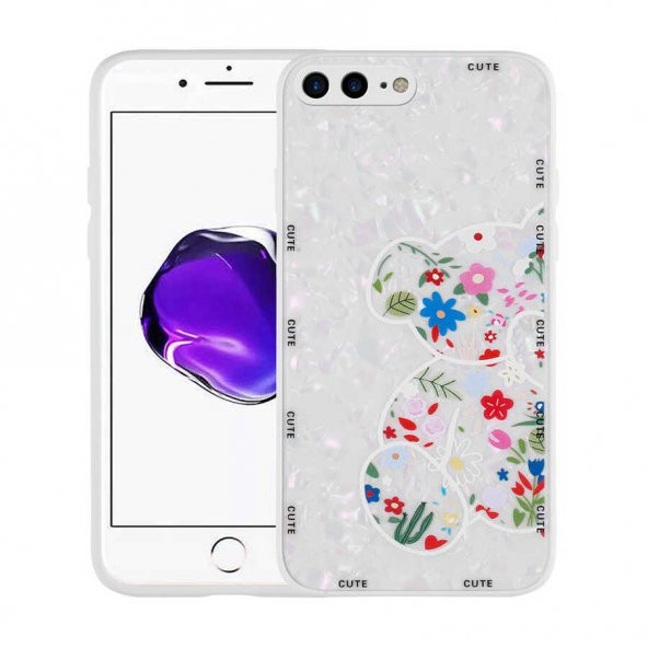 Apple iPhone 7 Plus Kılıf Desenli Sert Silikon Zore Mumila Kapak - 9