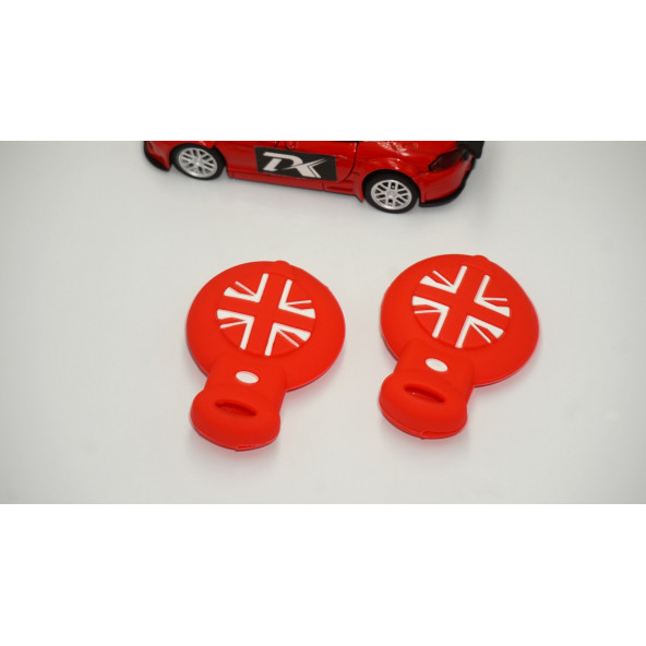 Mini Cooper Clubman Countryman R56 Silikon Anahtar Kırmızı Kılıf Seti - Resim 2