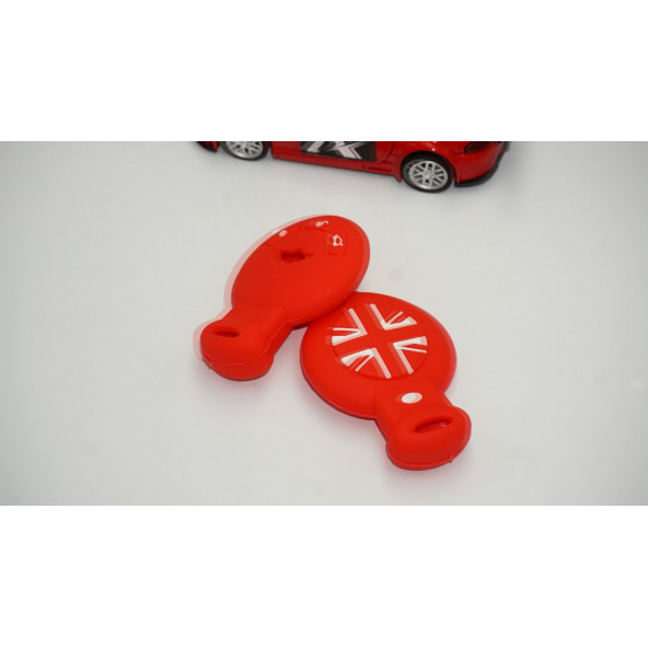 Mini Cooper Clubman Countryman R56 Silikon Anahtar Kırmızı Kılıf Seti - Resim 6