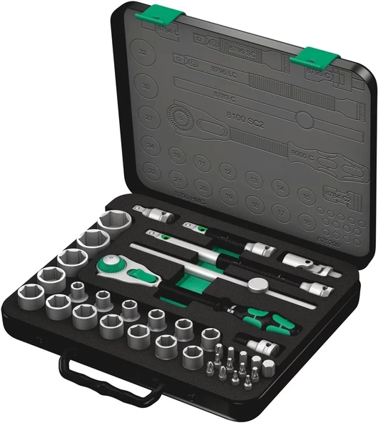 Wera 8100 SC 2 Cırcır Zyklop Karma Set 1/2" 05003645001