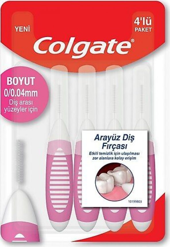 Colgate 0.04 mm Diş Arası Fırçası 4'lü
