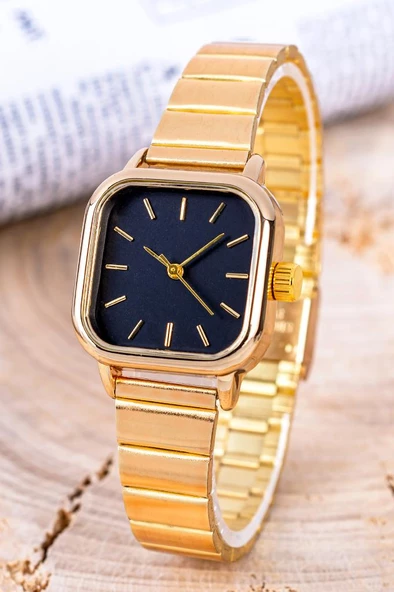 Kadın Kol Saati Minimal Sarı Renk Çelik Kordon Şık Tasarım ST-304262