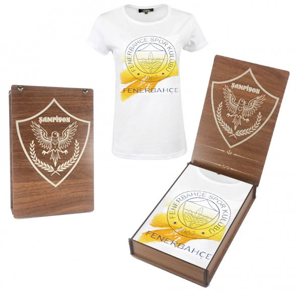 Fenerbahçe Kadın Tribün Fırça Logolu T-Shirt