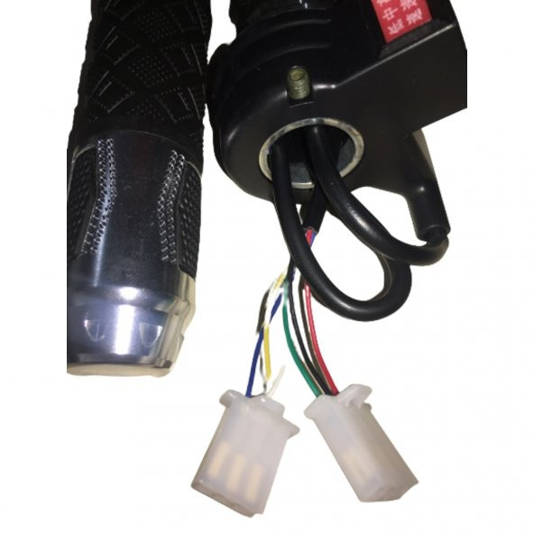 E-BİKE GAZ KOLU 875 KOMPLE 3 VİTES ALİMİNYUM ELCİKLİ GRİ - 2