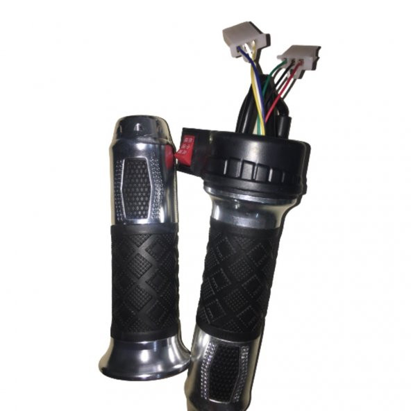 E-BİKE GAZ KOLU 875 KOMPLE 3 VİTES ALİMİNYUM ELCİKLİ GRİ - 3