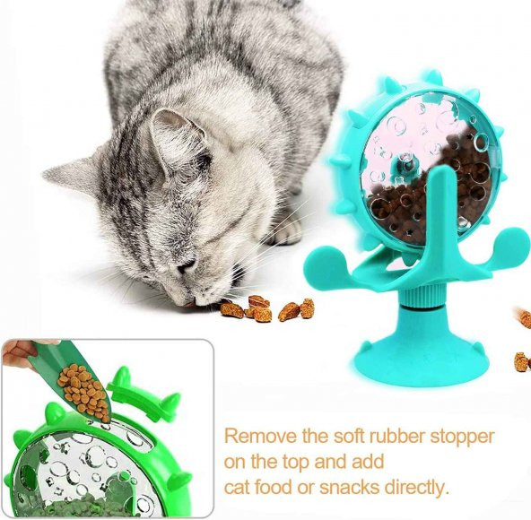 Sesli Fırıldak İnteraktif Kedi Mama Oyuncağı - 2