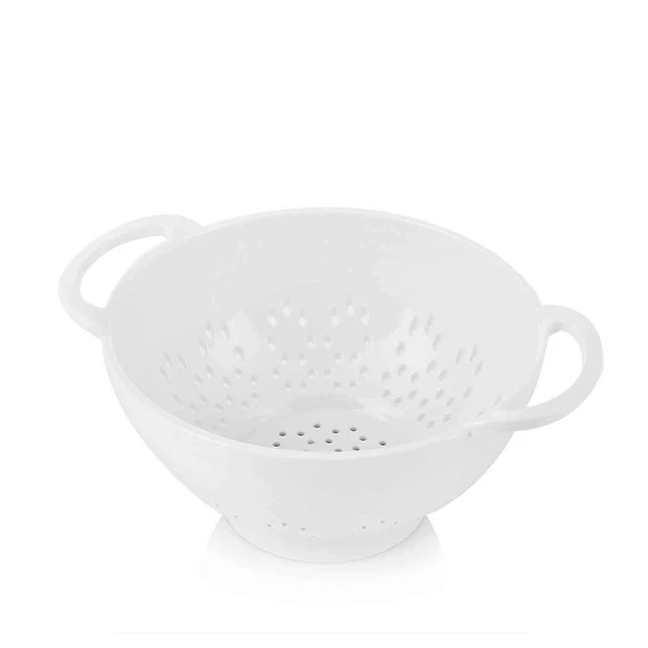 Akrilik Beyaz Makarna Süzgeçi & Sebze Meyve Süzgeçi