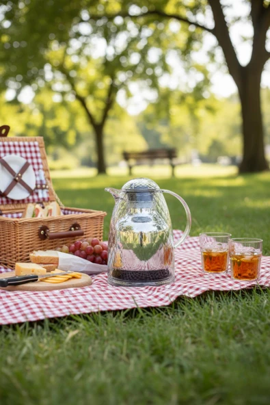 1 Lt Akrilik Şeffaf Çay Termosu 12 Saat Sıcak 24 Saat Soğuk - 2