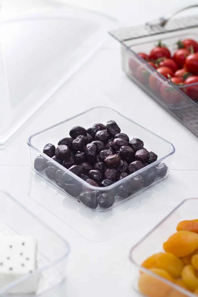 Akrilik Barok Füme 6 Bölmeli Tek Kapaklı Büyük Kahvaltılık - 3