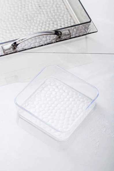 Akrilik Barok Füme 6 Bölmeli Tek Kapaklı Büyük Kahvaltılık - 5