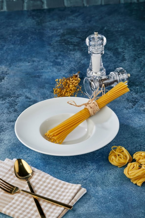 Şeker Portakalım 26 cm Beyaz Porselen Makarna Tabağı 1 Adet - 4