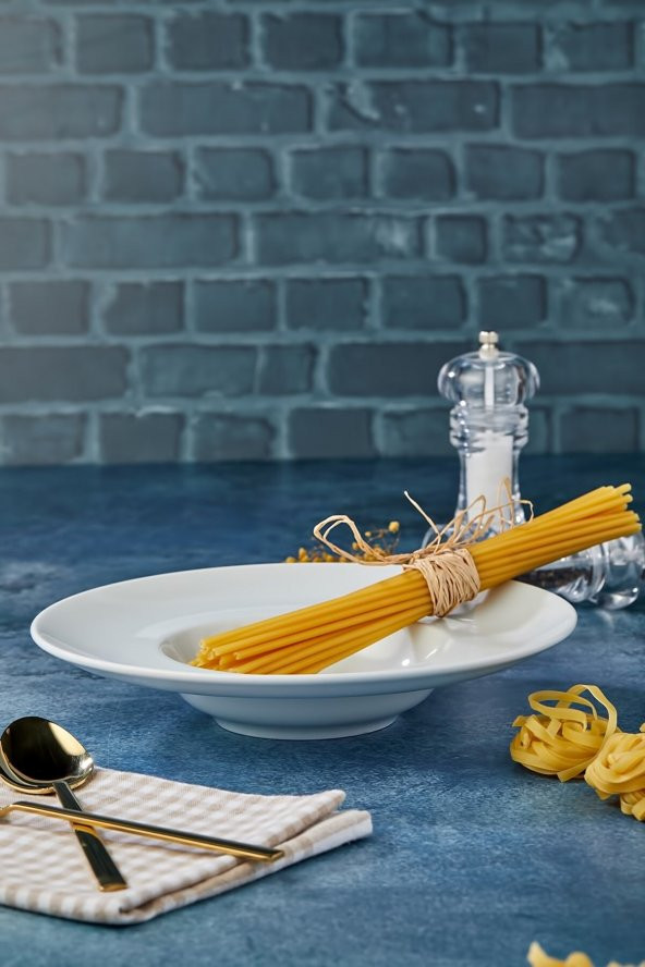 Şeker Portakalım 26 cm Beyaz Porselen Makarna Tabağı 1 Adet - 5