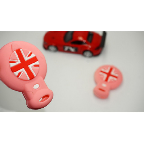 Mini Cooper Clubman Countryman R56 Silikon Anahtar Pembe Kılıf Seti - 2