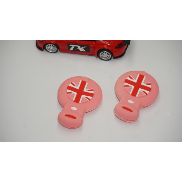 Mini Cooper Clubman Countryman R56 Silikon Anahtar Pembe Kılıf Seti - 4
