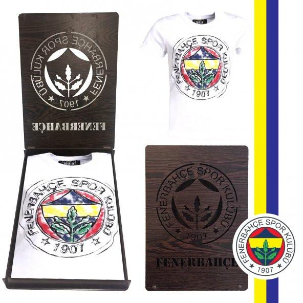 Fenerbahçe Beyaz Çocuk Tribün Sulu Boya Logo T-Shirt TK010C9Y14 ürün görseli 1
