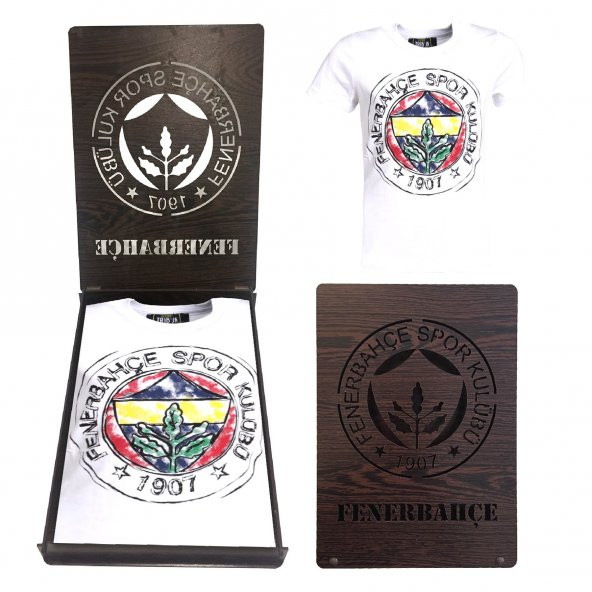 Fenerbahçe Beyaz Çocuk Tribün Sulu Boya Logo T-Shirt TK010C9Y14 - Resim 3