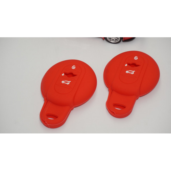 Mini Cooper S Roadster R50 R53 F54 F55 F56 Silikon Anahtar Kırmızı Kılıf Seti - 4