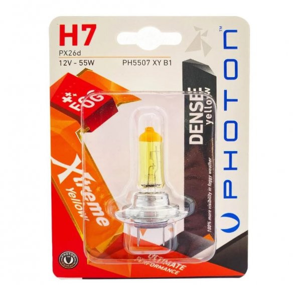 PHOTON H7 XTREME YELLOW LİMON SARISI FAR AMPÜLÜ TAKIMI (2 ADET)