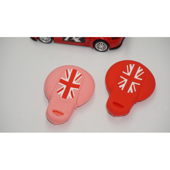 Mini Cooper S Roadster R50 R53 F54 F55 F56 Silikon Anahtar Pembe Kırmızı Kılıf Seti - 2