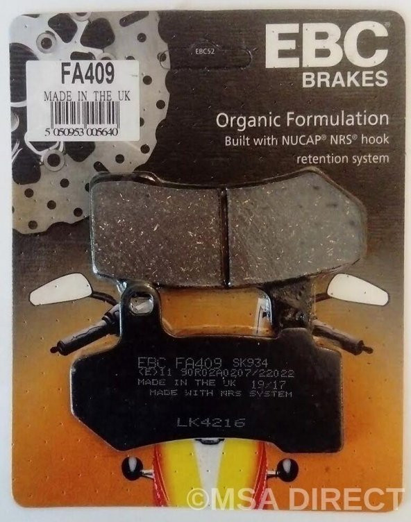 Ebc Fa409 2009-2017 Harley-Davidson VRSC V-Rod Muscle Arka Fren Balatası - 1
