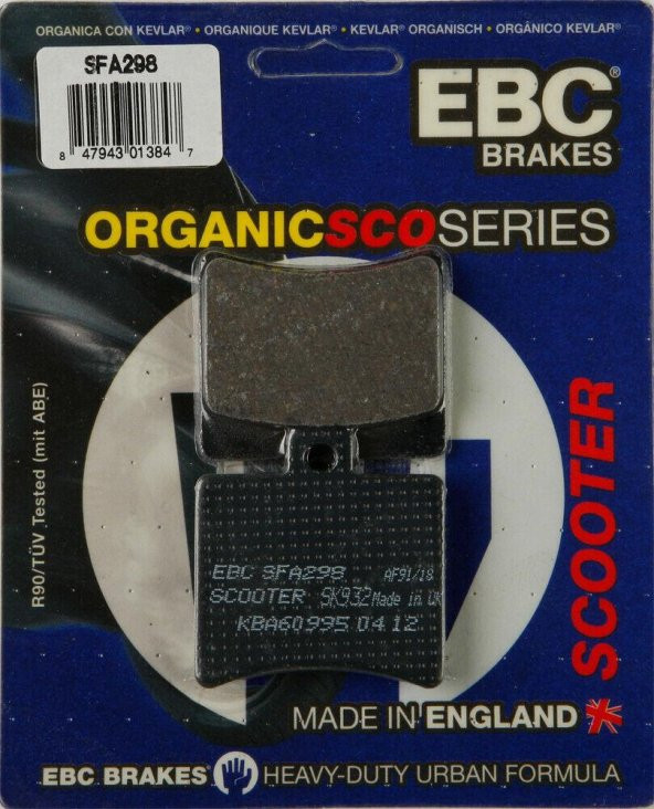 Ebc Sfa298 2005-2009 Aprilia Atlantic 500 Sprint Arka Fren Balatası