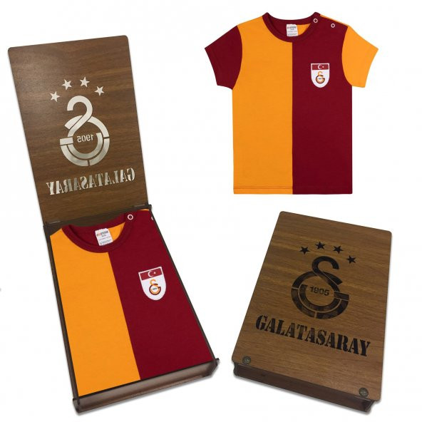 Galatasaray Orijinal Metin Oktay Bebek T-Shirt Özel Ahşap Kutulu