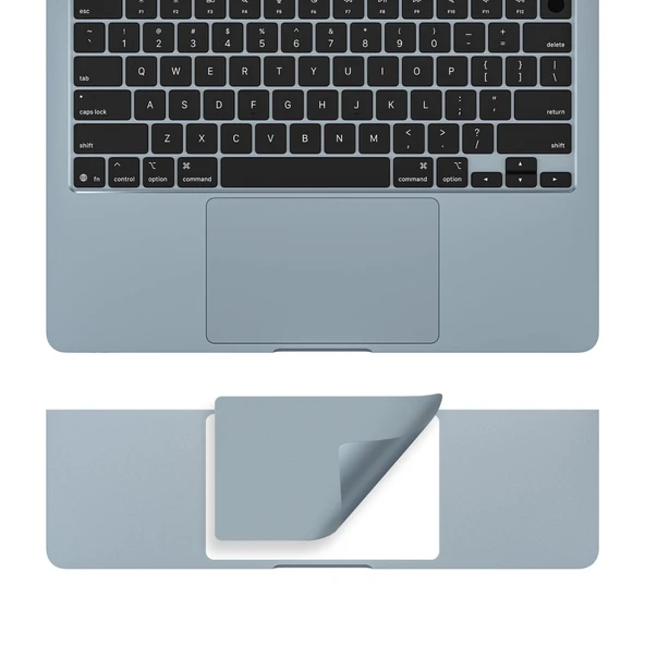 Macbook Air M2-M3-M4 Kılıf 13.6 inç Film Koruyucu Sticker Touchpad (13.6” Air) A2681 A3113 A3240 ile Uyumlu - 6