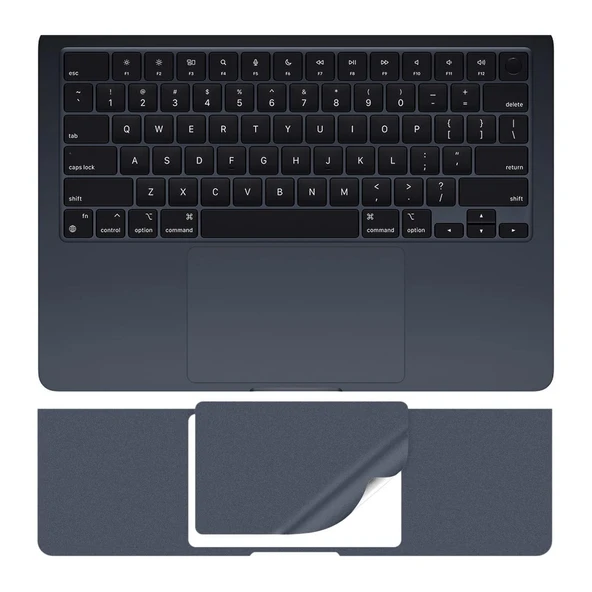 Macbook Air M2-M3-M4 Kılıf 13.6 inç Film Koruyucu Sticker Touchpad (13.6” Air) A2681 A3113 A3240 ile Uyumlu