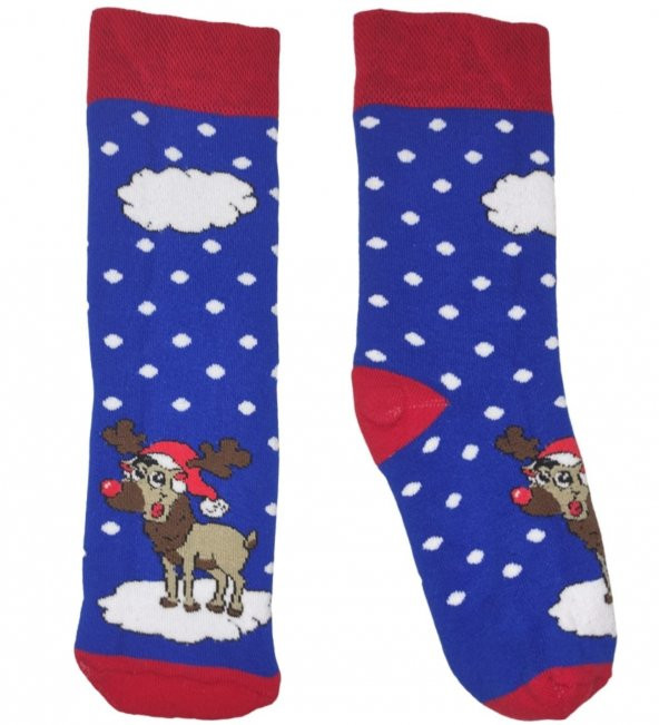 Bayan Parfümlü Yılbaşı Temalı Dörtlü Havlu Çorap Seti - 3