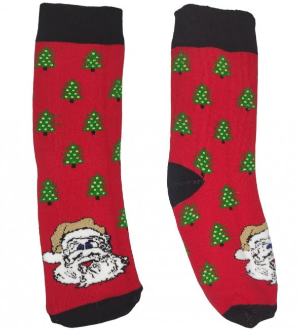 Bayan Parfümlü Yılbaşı Temalı Dörtlü Havlu Çorap Seti - 4