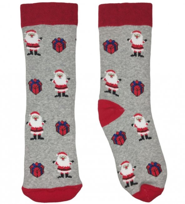 Bayan Parfümlü Yılbaşı Temalı Dörtlü Havlu Çorap Seti - 5