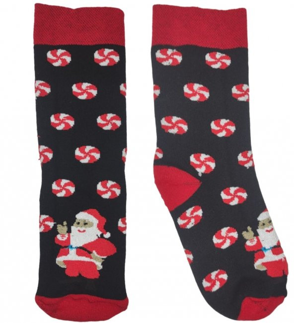 Bayan Parfümlü Yılbaşı Temalı Dörtlü Havlu Çorap Seti - 7