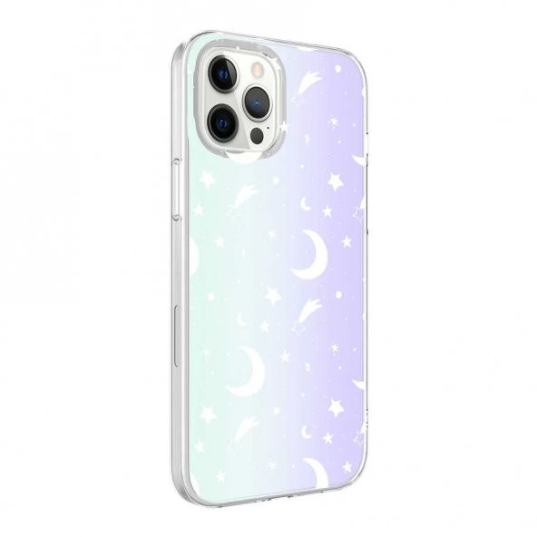 Apple İphone 12 Pro Max Kılıf  M-blue Desenli Kapak