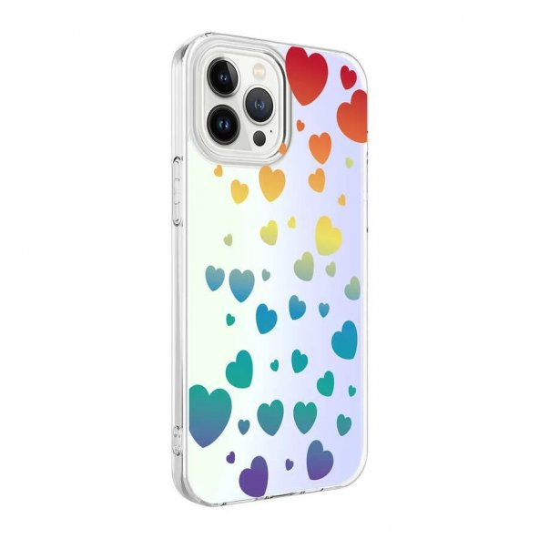 Apple İphone 13 Pro Max Kılıf  M-blue Desenli Kapak