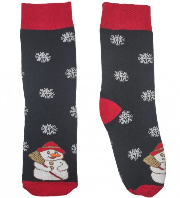 Bayan Parfümlü Yılbaşı Temalı Dörtlü Havlu Çorap Seti - 5