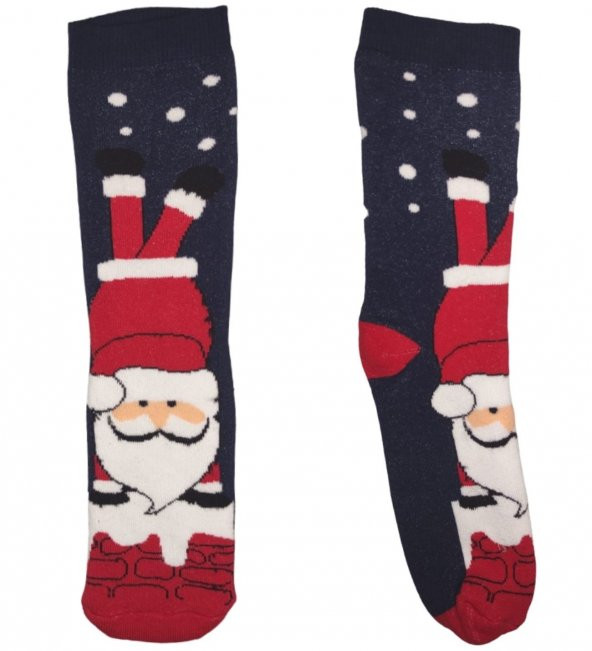 Unİsex Yılbaşı Temalı Altılı Havlu Çorap Seti - 6