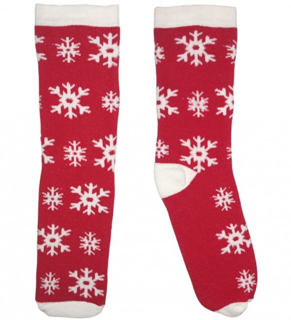 Unİsex Yılbaşı Temalı Altılı Havlu Çorap Seti - 7