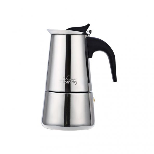 Any Morning FE001-4 Paslanmaz Çelik İndüsiyonlu Espresso Kahve Makinası 200 Ml
