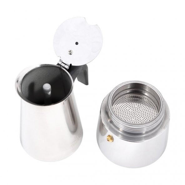 Any Morning FE001-4 Paslanmaz Çelik İndüsiyonlu Espresso Kahve Makinası 200 Ml - 6