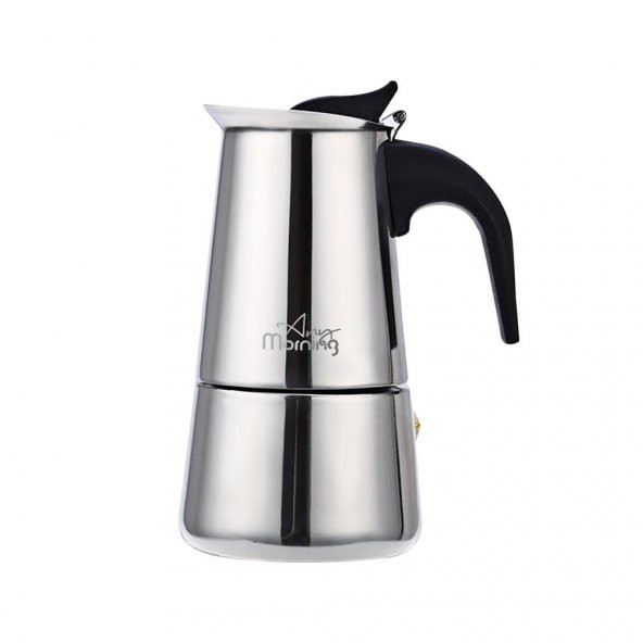 Any Morning FE001-6 Paslanmaz Çelik İndüksiyonlu Espresso Kahve Makinesi 300 Ml