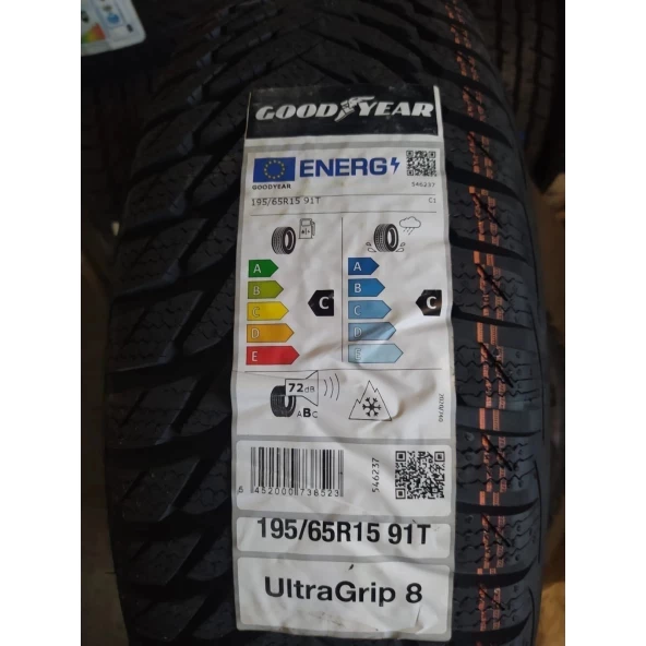 GOODYEAR 195/65R15 91T ULTRAGRİP8 KIŞLIK 2023 ÜRETİM - 2