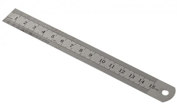 KRAF ÇELİK CETVEL  15 CM INCH ÖLÇÜLÜ 515G