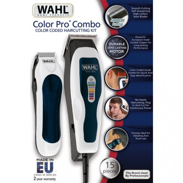 Wahl 1395-0465 Color Pro Combo Mini Düzeltici Ve Saç Kesme Makinesi - 2