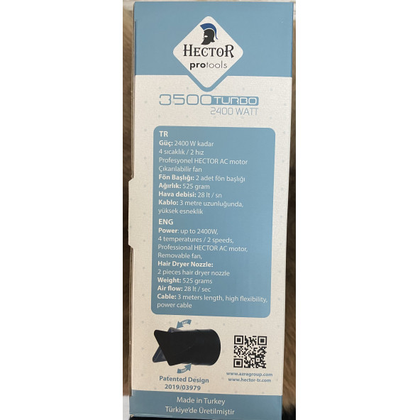 Hector 3500 Turbo 2400 W Saç Kurutma Makinesi - 6