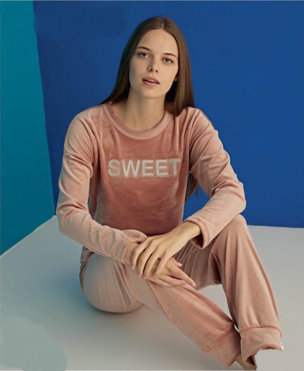 Mihra 13136 Kadın Kışlık Kadife Pijama Takımı - 3